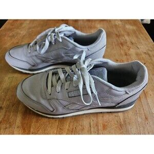 Size 7.5 - Reebok Classic Leather Lace Low Gray W